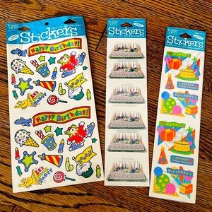 Frances Meyer birthday stickers